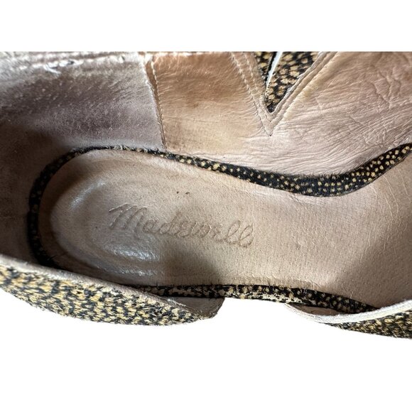 Madewell The Lucie Shoes Spotted Calf Hair Womens 7 Leather D'Orsay Asymmetrical - Picture 11 of 15
